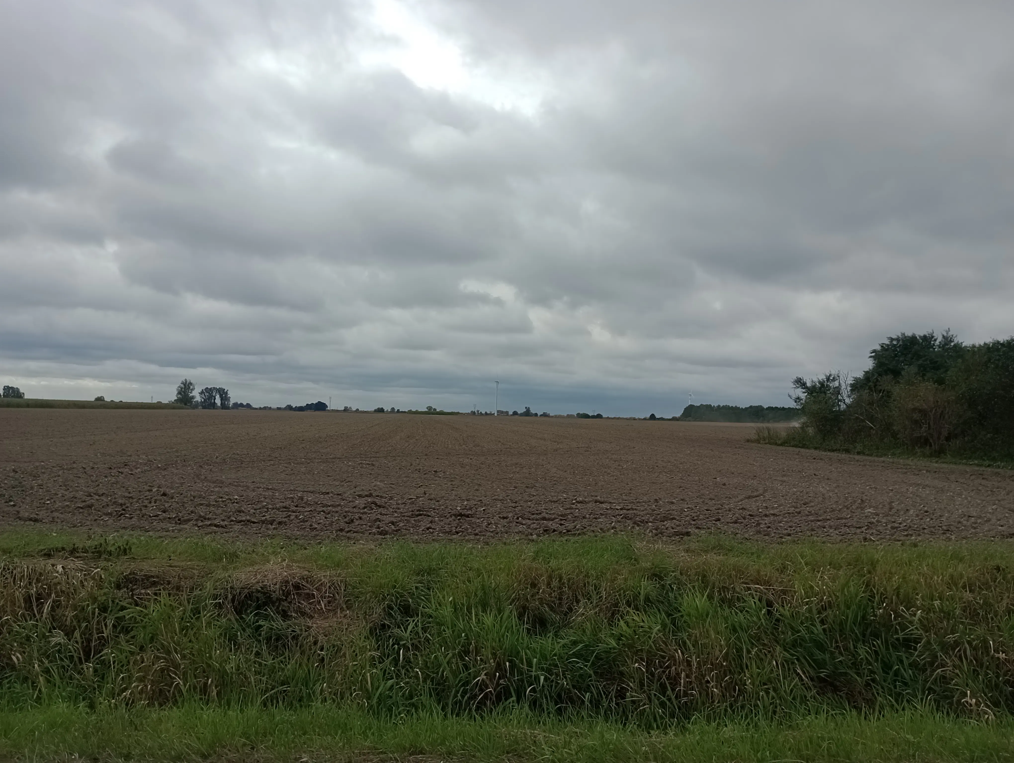 wind turbines on a site of planned apron