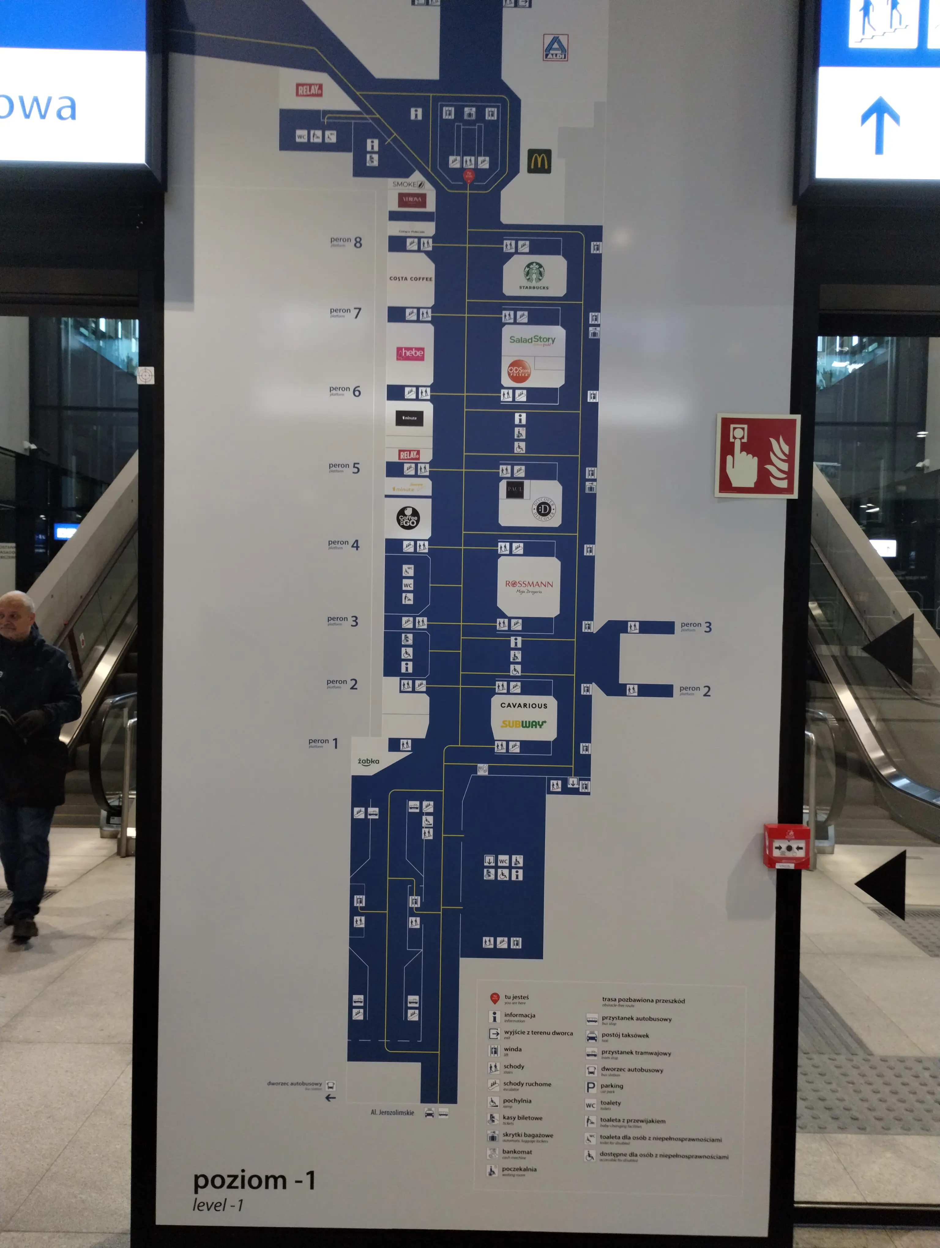 floor plan of the new tunnel in Warsaw West Station