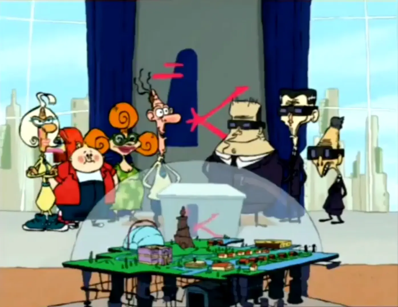 Screenshot of Cartoon Network show Spaced Out with space station