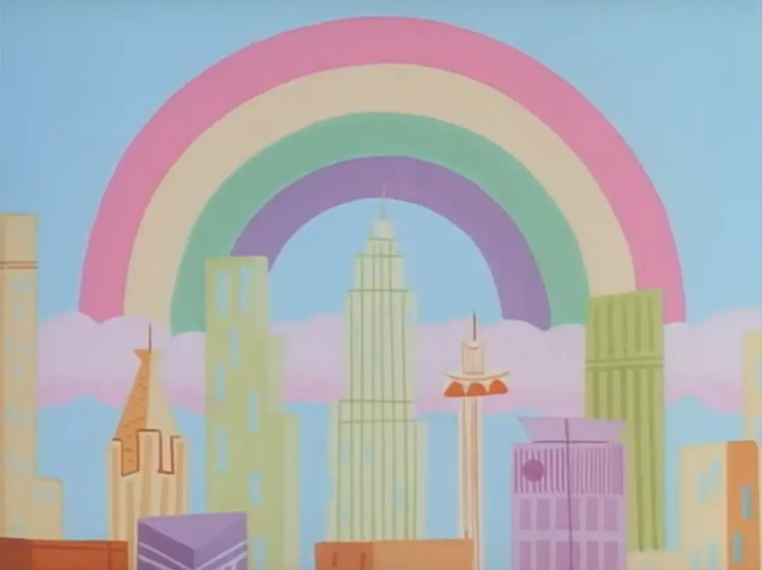The City of Townsville with rainbow'