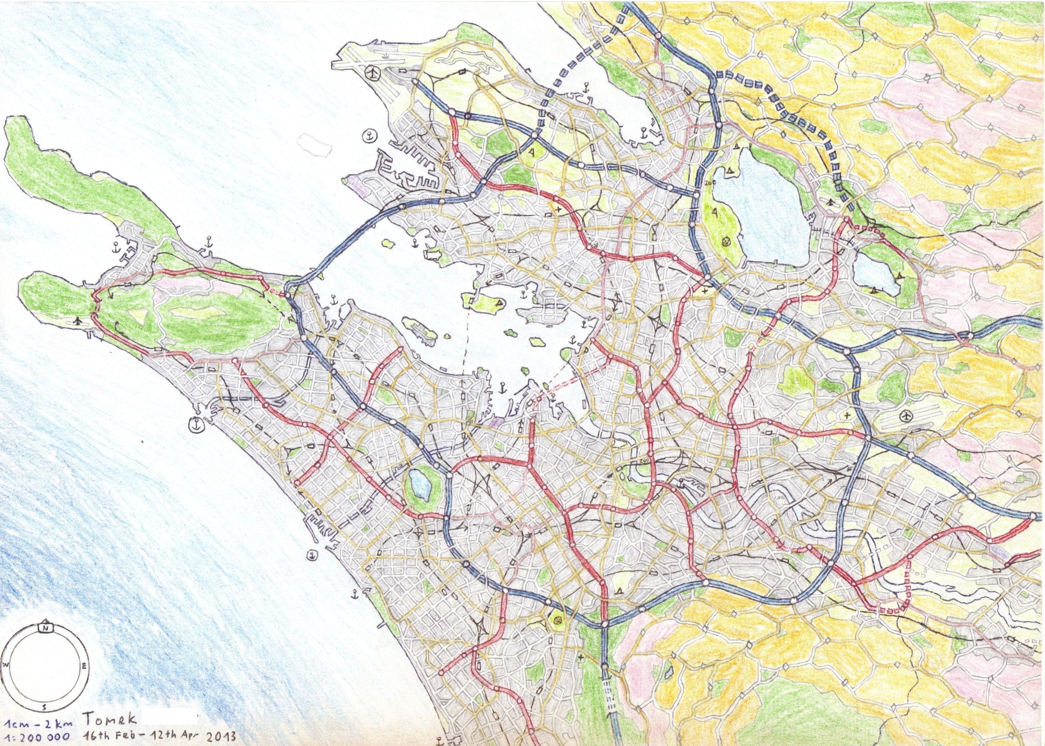 Dos Dedos Metropolitan Area Map (fictional)