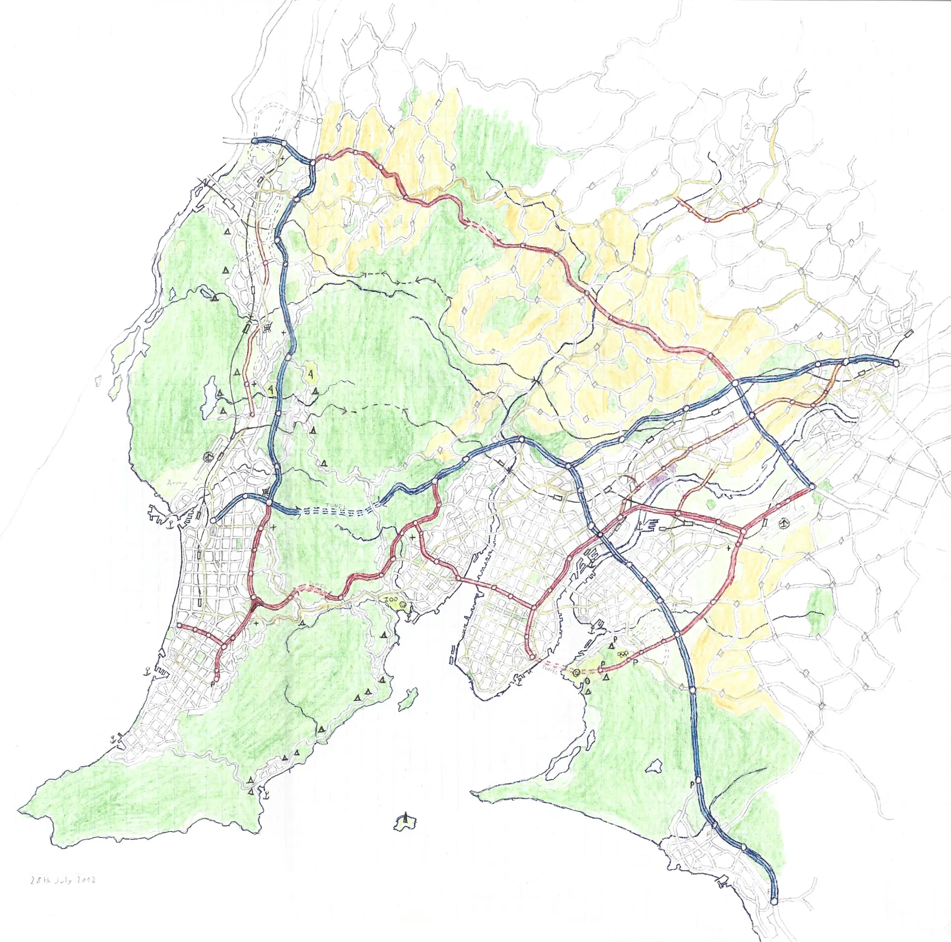 Fake Adelaide-New York Duopolis Map (fictional)