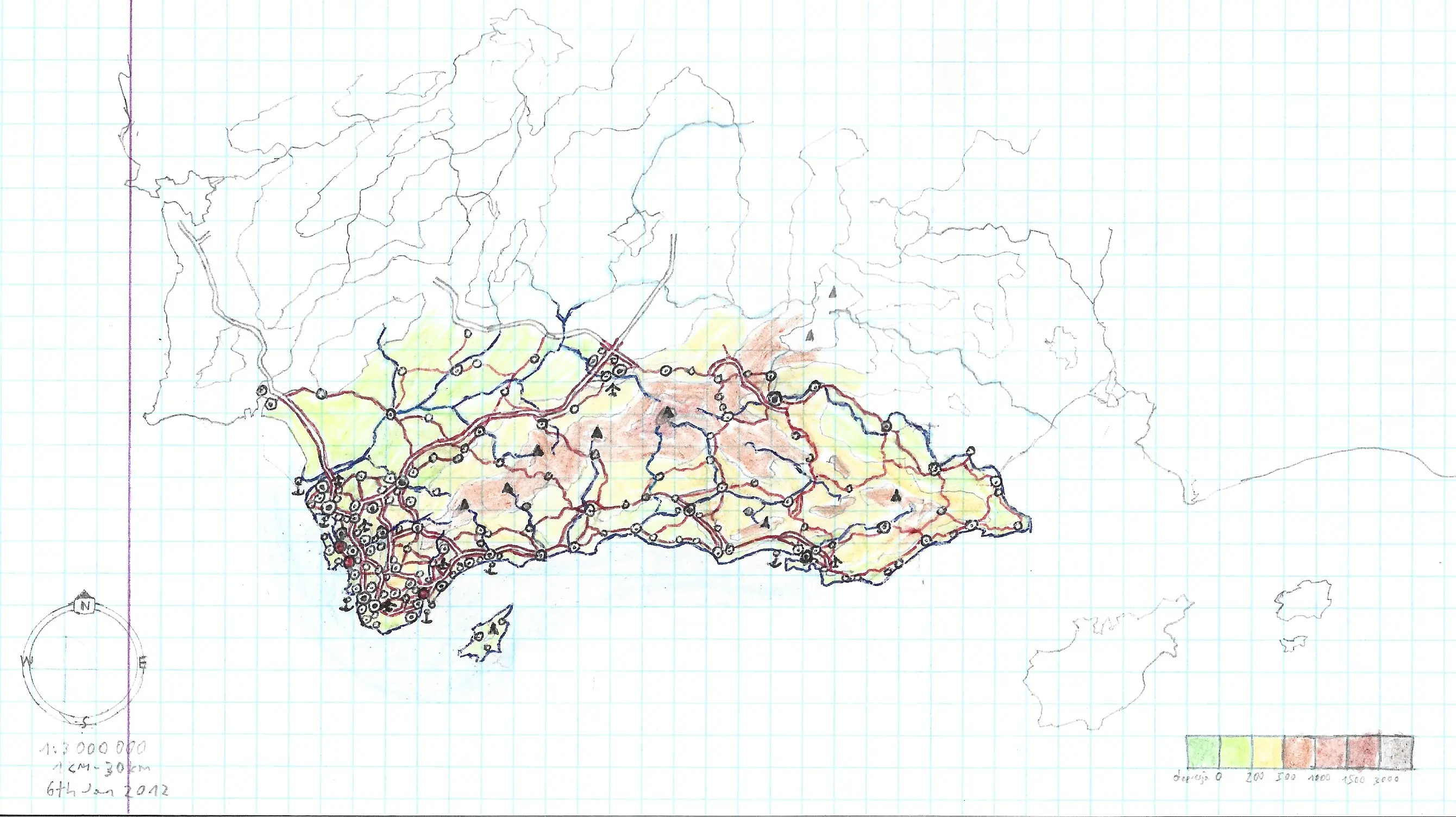 Fake Andalusia Map (fictional)