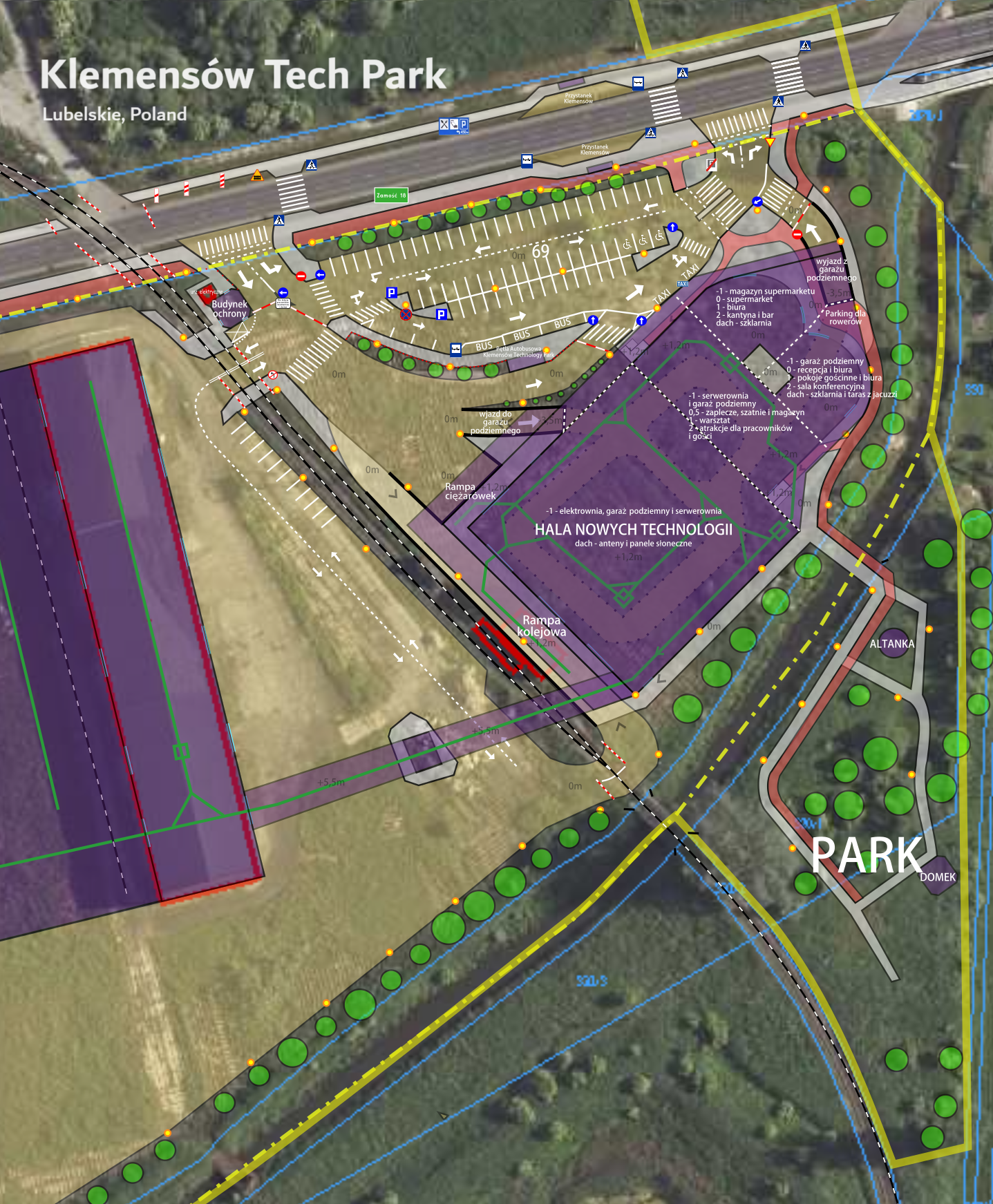 Klemensów Tech Park Project (mock-up)