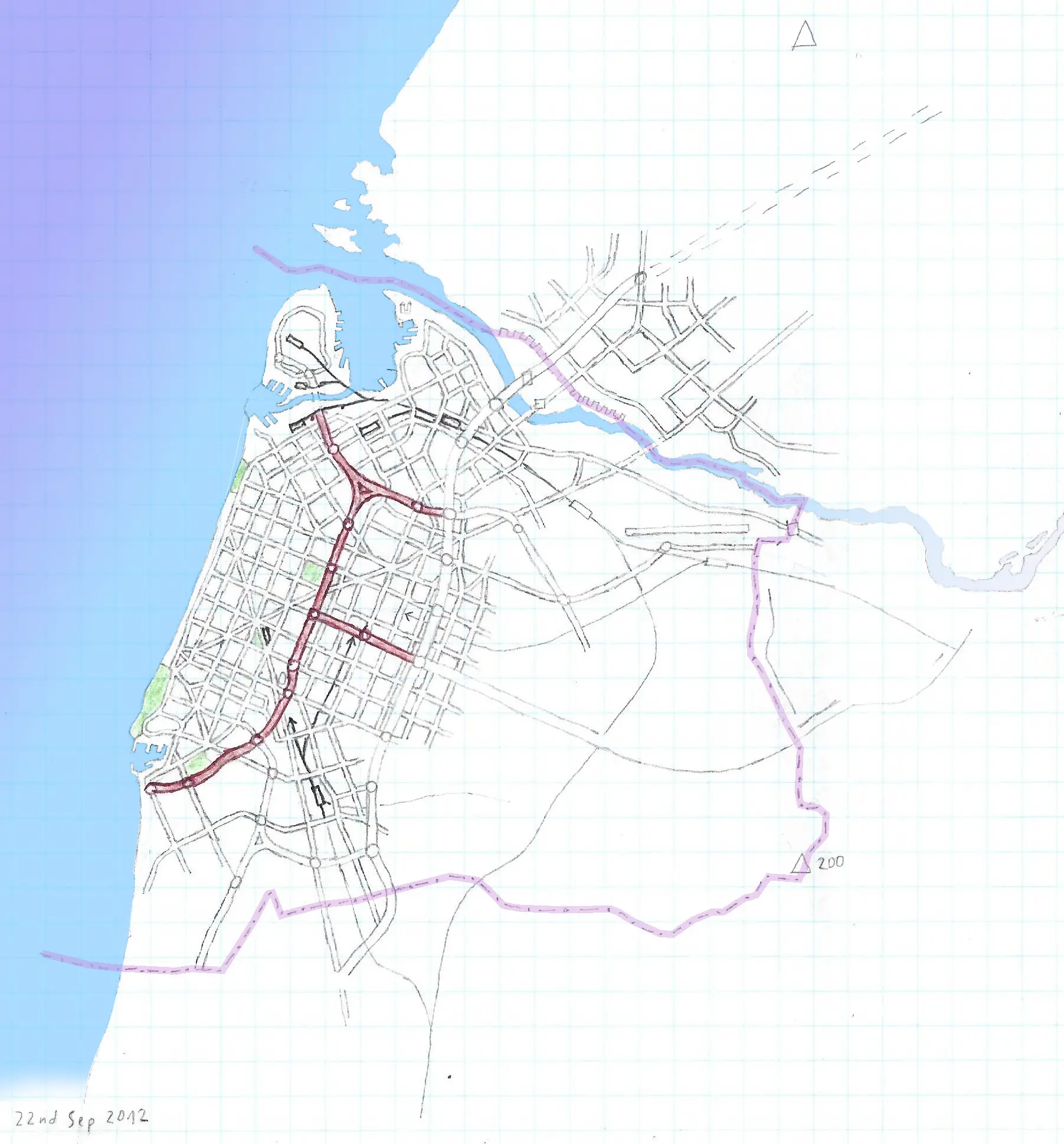 Coastal City Map (fictional)