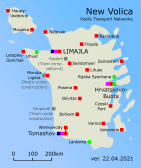 Velka Volica Public Transport Simple Map (fictional)