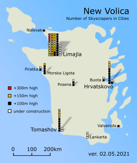 Velka Volica Skyscrapers Map (fictional)