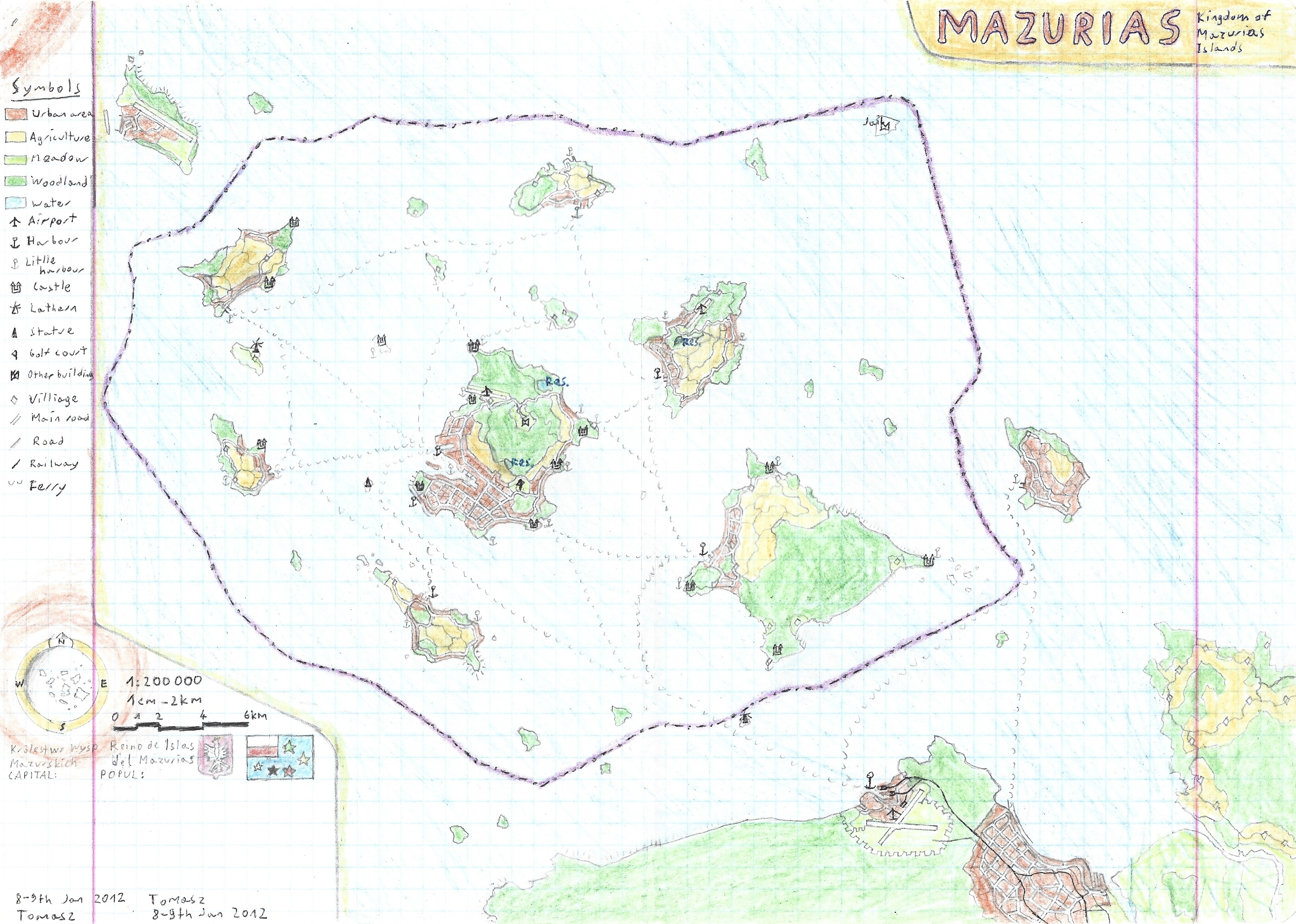 Mazurias Islands Map (fictional)