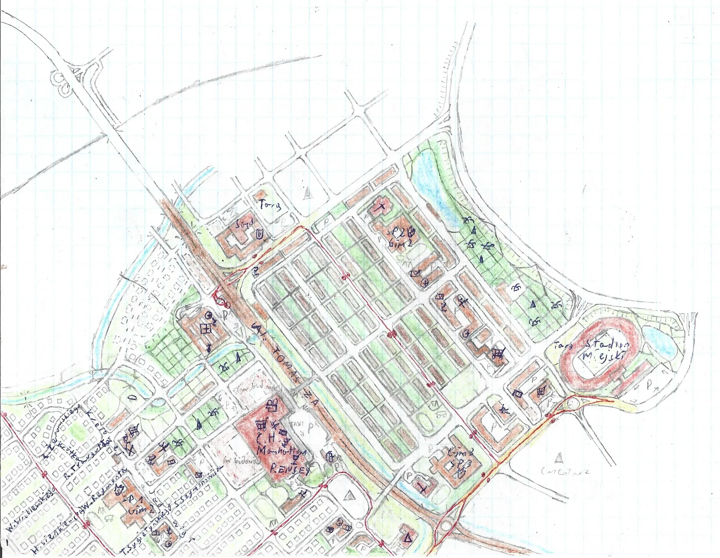 No name residential district Map (fictional)