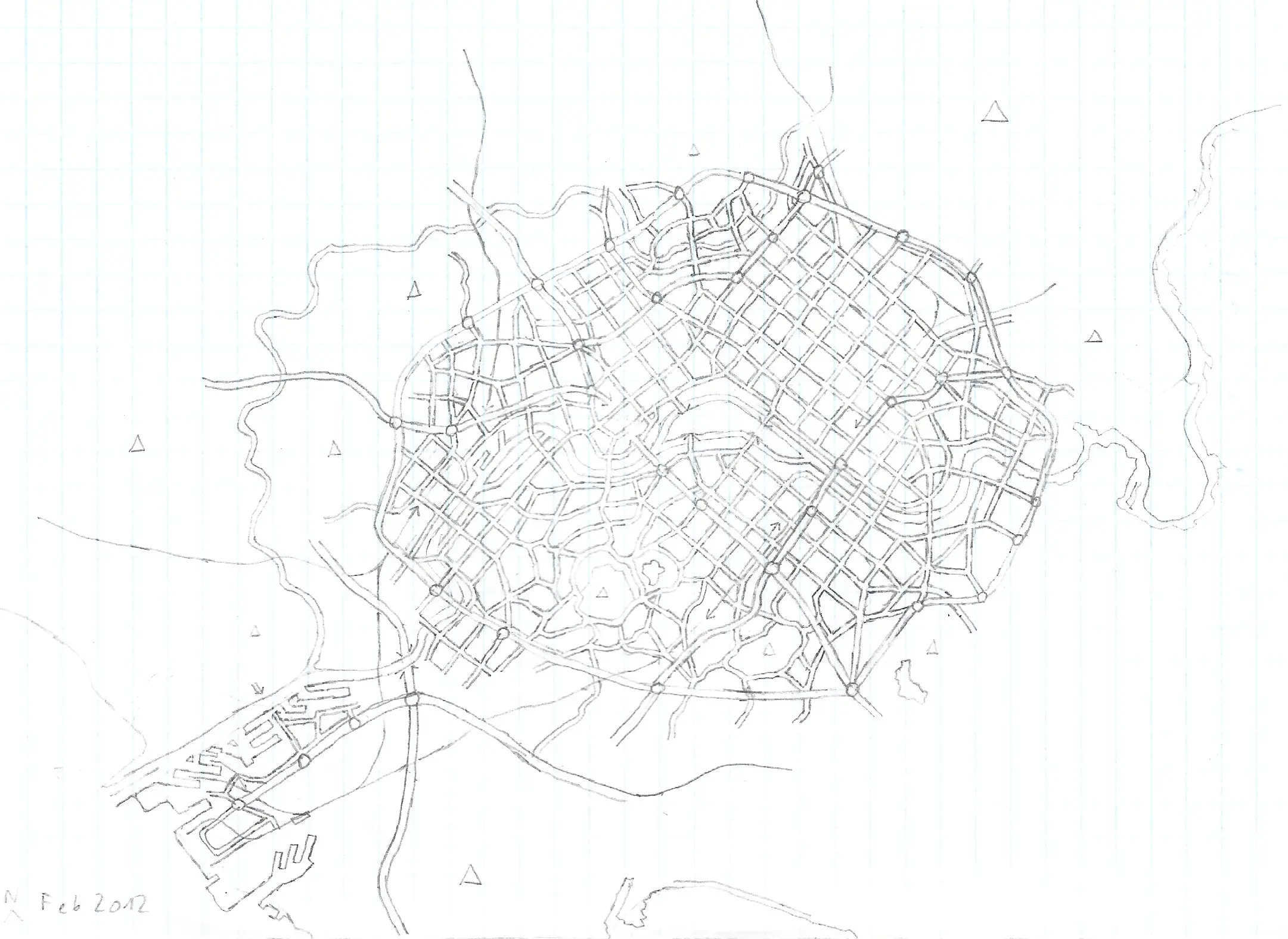 Paris like city Map (fictional)