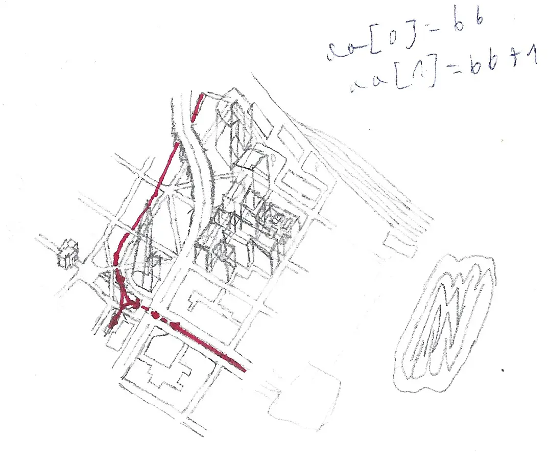 Tiny 3D isometric city doodle unfinished Map (fictional)