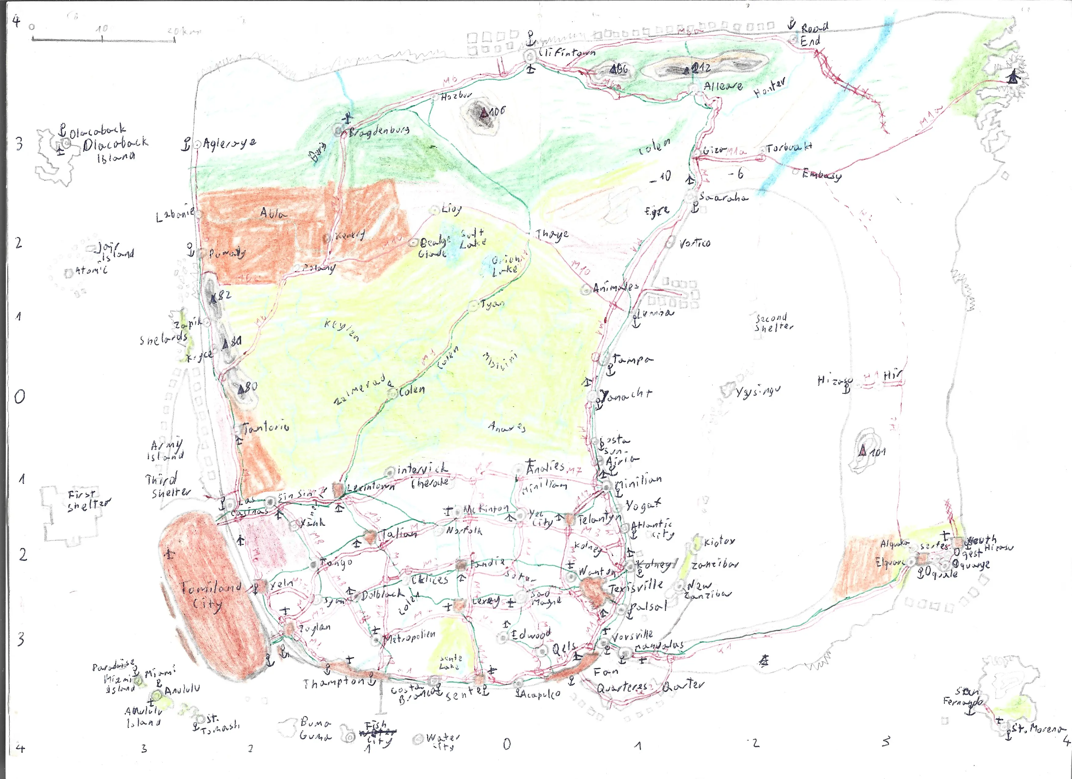 Tomiland Country map