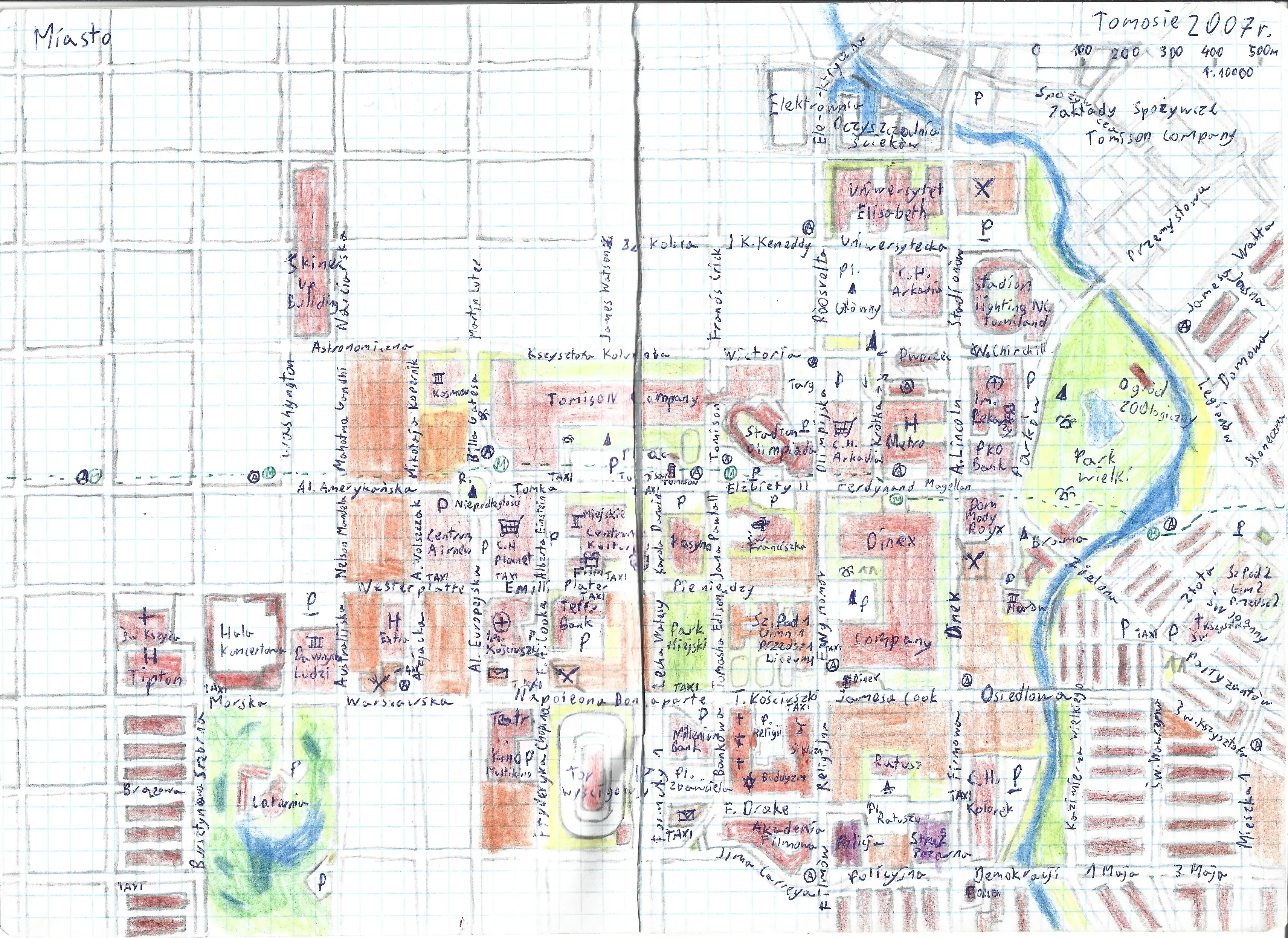 Tomosie City Map (fictional)